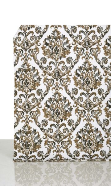 Floral Damask Printed Custom Curtains & Roman Shades