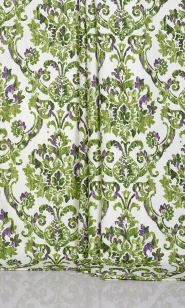 Extra Long Floral Printed Custom Drapes