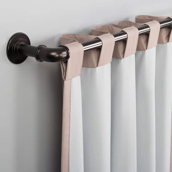 Back tab top curtains on pole