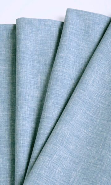 Blue Custom Curtains & Roman Shades