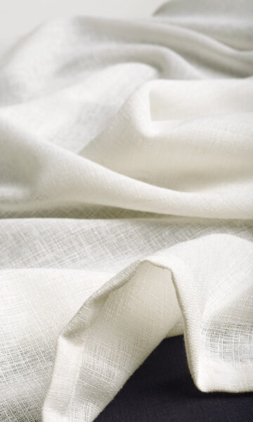 White Sheer Custom Drapery & Roman Blinds