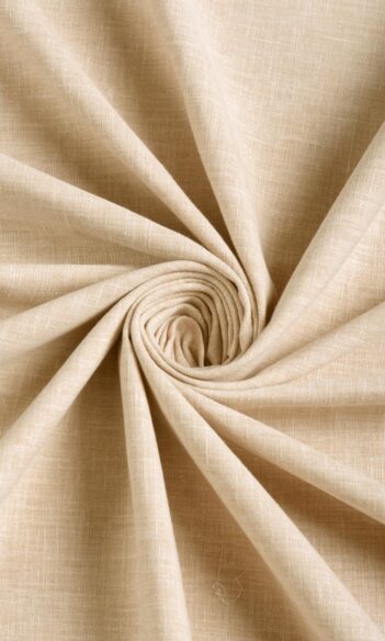 Beige Custom Curtains & Roman Shades