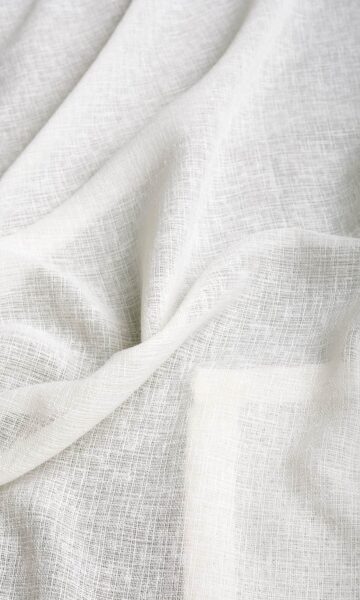 White Sheer Custom Drapery & Roman Blinds