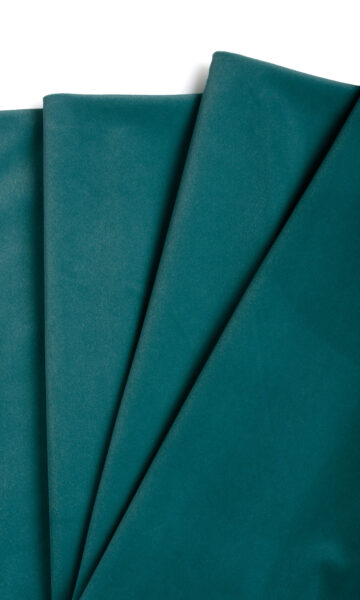 GREEN VELVET CURTAINS & ROMAN SHADES