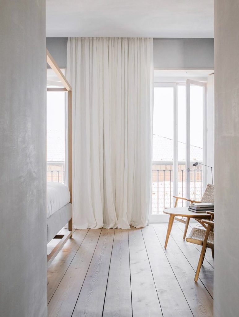 Living room Scandinavian curtains