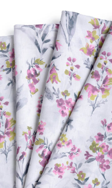 Pink Floral Printed Curtains & Roman Shades
