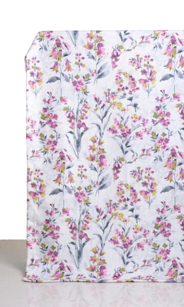 Pink Floral Printed Curtains & Roman Shades