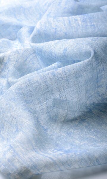 Pastel blue sheer curtain for study room