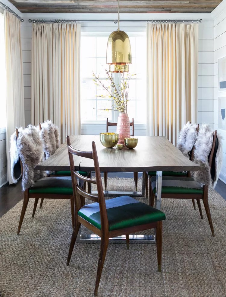 Dining Room Curtains Heading Style