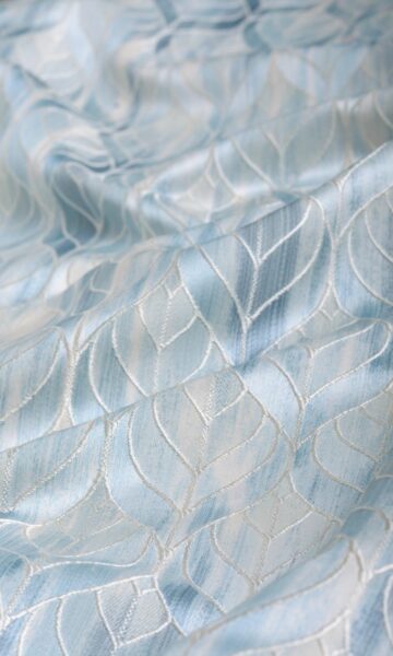 'Rhine Blue' Petal Patterned Made-to-Order Fabric Blinds (Blue) - Image 5