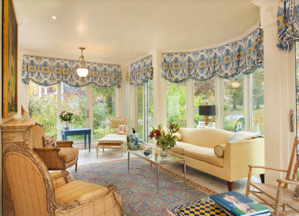 Faux Roman Shade Valance for Sunrooms