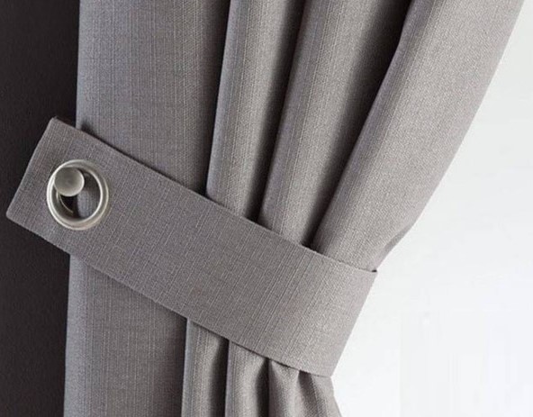 Grey Tie Backs For Custom Drapes