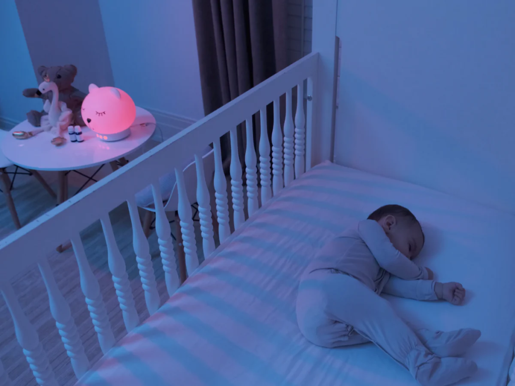 Baby Sleeping in a Dark Nursery