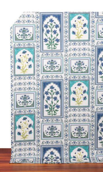 'Churu' Fabric Swatch (Blue/ Green)