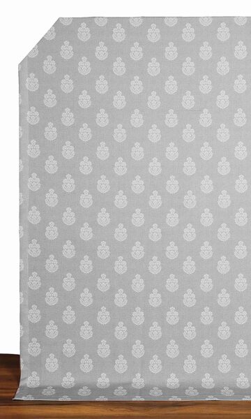 'Taarush' Fabric Swatch (Silver Grey)