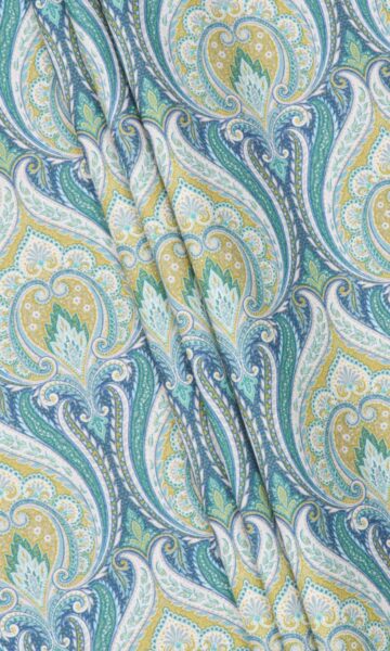'Zuber' Fabric Swatch (Blue/ Green)