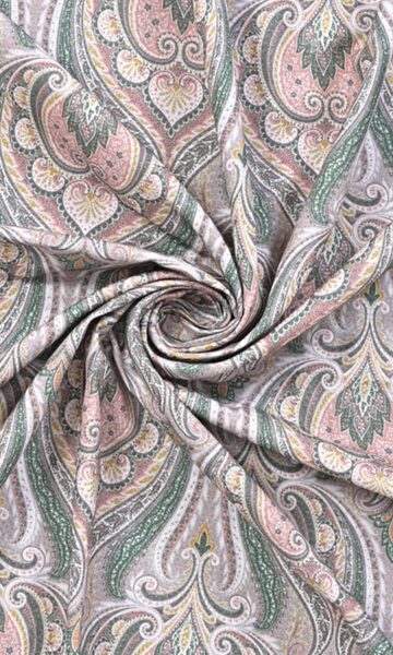'Mahira' Fabric Swatch (Pink/ Green/ Grey)