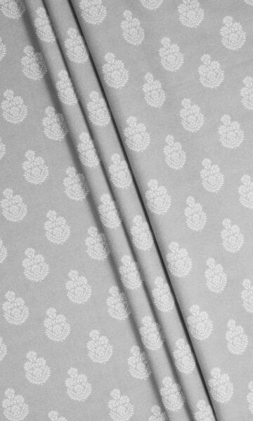 'Taarush' Fabric Swatch (Silver Grey)