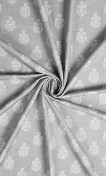 'Taarush' Fabric Swatch (Silver Grey)