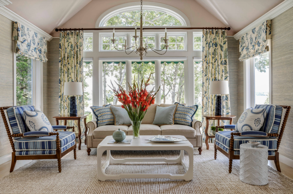 Floral Drapes in Sunroom