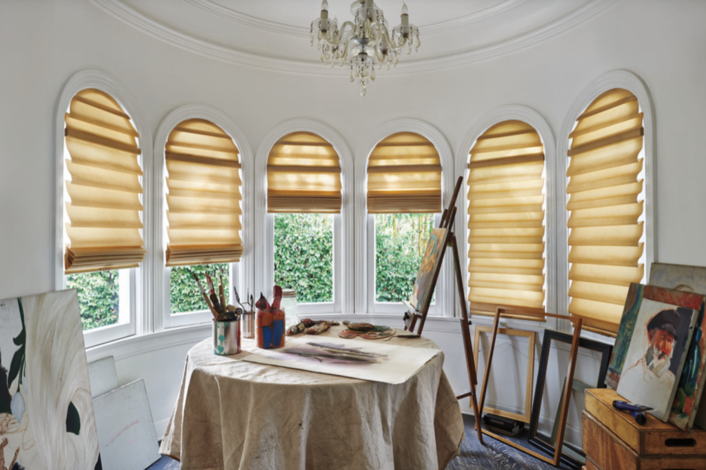 Arched Window Treatments: Roman Shades