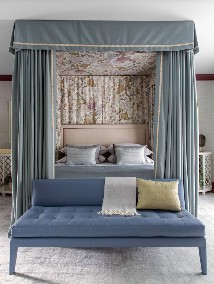 Floral Canopy Bed Curtains