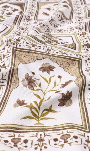 'Mansa' Fabric Swatch (Brown/ Green)