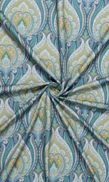 'Zuber' Fabric Swatch (Blue/ Green)
