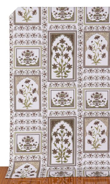 'Mansa' Fabric Swatch (Brown/ Green)
