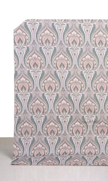 'Mahira' Fabric Swatch (Pink/ Green/ Grey)