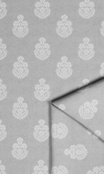 'Taarush' Fabric Swatch (Silver Grey)