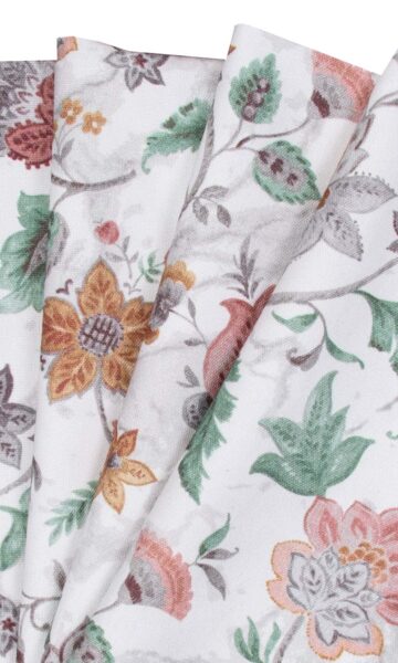 'Uzma' Fabric Swatch (Red/ Pink/ Green)