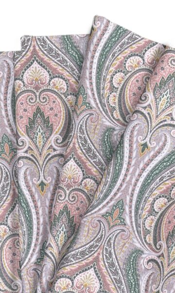 'Mahira' Fabric Swatch (Pink/ Green/ Grey)