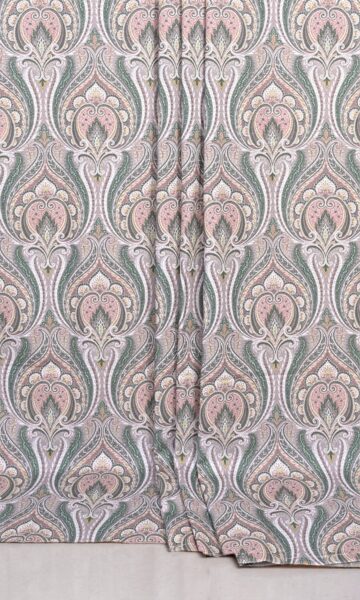 'Mahira' Fabric Swatch (Pink/ Green/ Grey)
