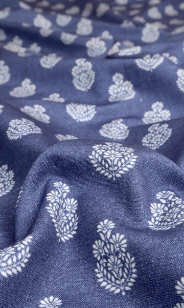 'Bajro' Fabric Swatch (Blue)