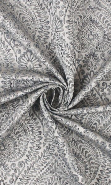 Grey Printed Fabric Swatch