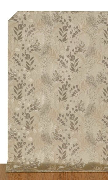 Brown Floral Patterned Drapes For Lining Room