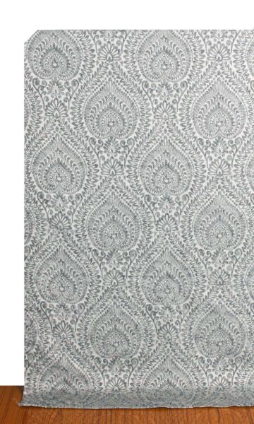Grey Printed Window Curtains