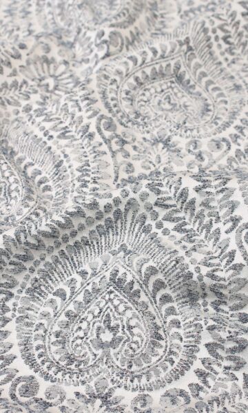 Grey Printed Fabric Swatch