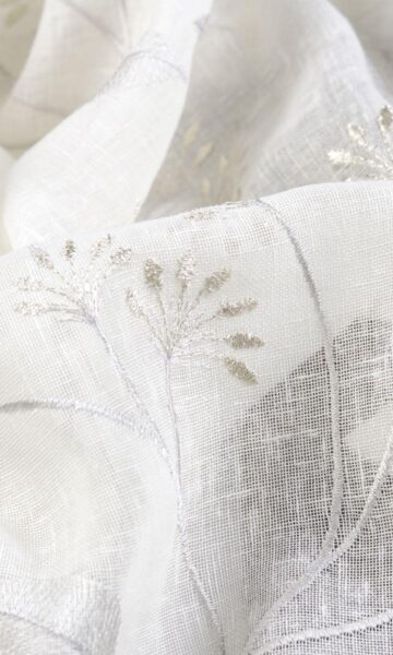Embroidery Floral Sheer Curtains