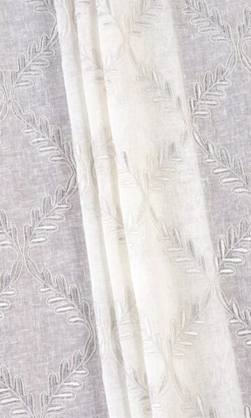 Embroidery Sheer Window Curtains & Roman Shades