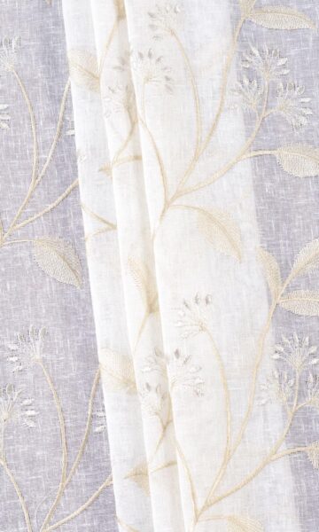 Floral Sheer Curtains & Roman Shades