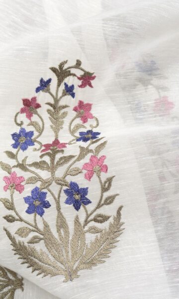 'Bradli' Sheer Floral Fabric Swatch