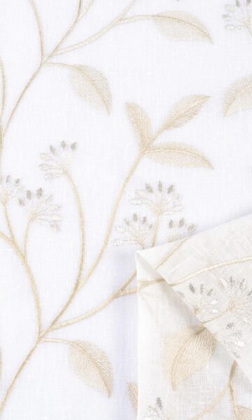 'Arabian Sand' Sheer Floral Fabric Swatch