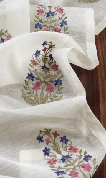'Bradli' Fabric Swatch (Cream/ Pink/ Blue)