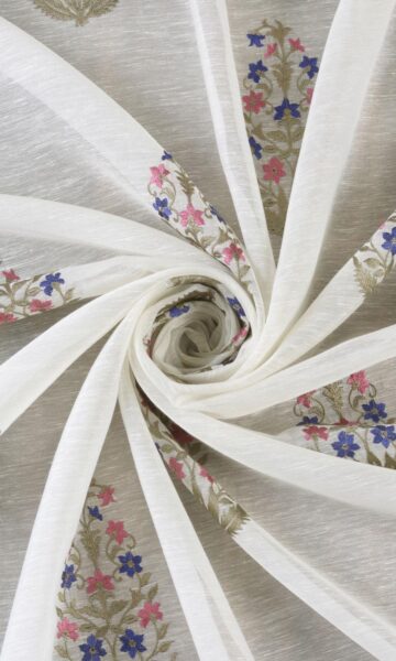 'Bradli' Fabric Swatch (Cream/ Pink/ Blue)