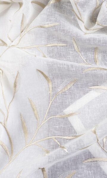 'Sugared Nut' Fabric Swatch (White/ Beige)