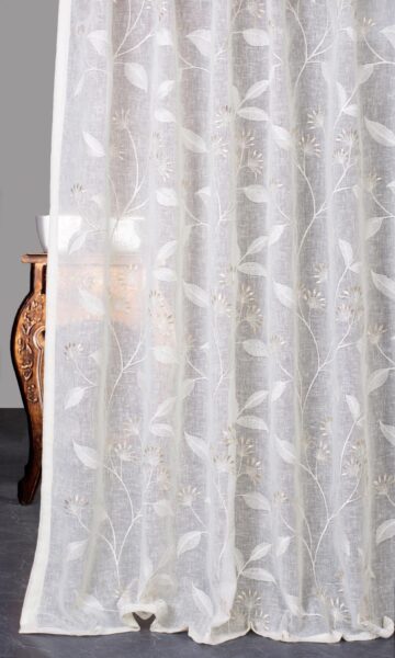 Embroidery Sheer Window Curtains