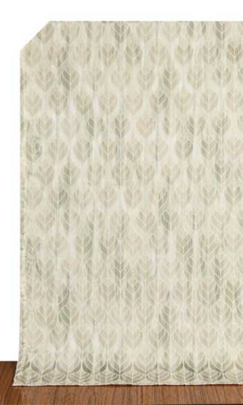 Soft Green Petal Patterned Window Shades & Curtains