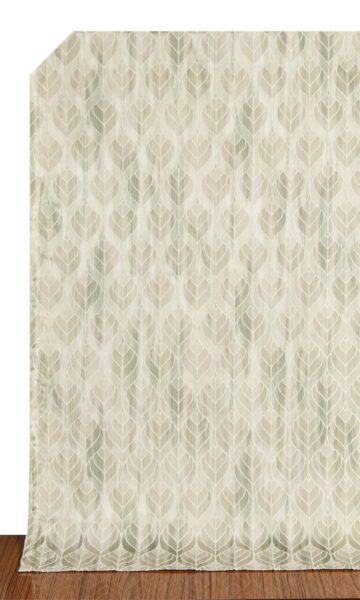 Soft Green Petal Patterned Window Shades & Curtains